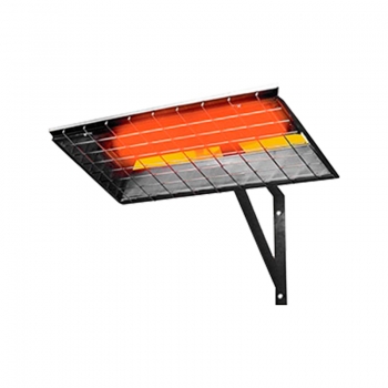 Calefactor industrial de aire de suelo 1000 / 2000 w de color naranja y  forma rectangular - Cablematic