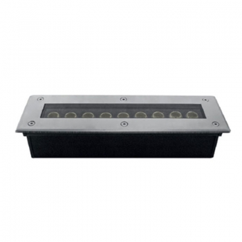 Lampara LED CUENCA V, para exteriores, para empotrar en piso, color negro.  – Lumi Material Electrico